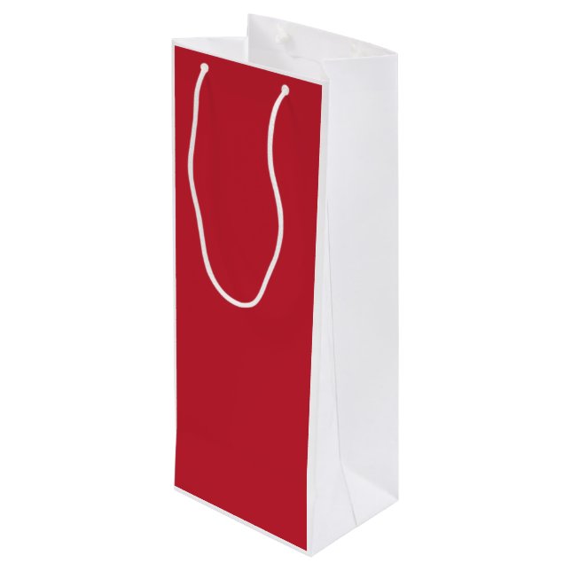 Dark Red Background  Wine Gift Bag (Back Angled)