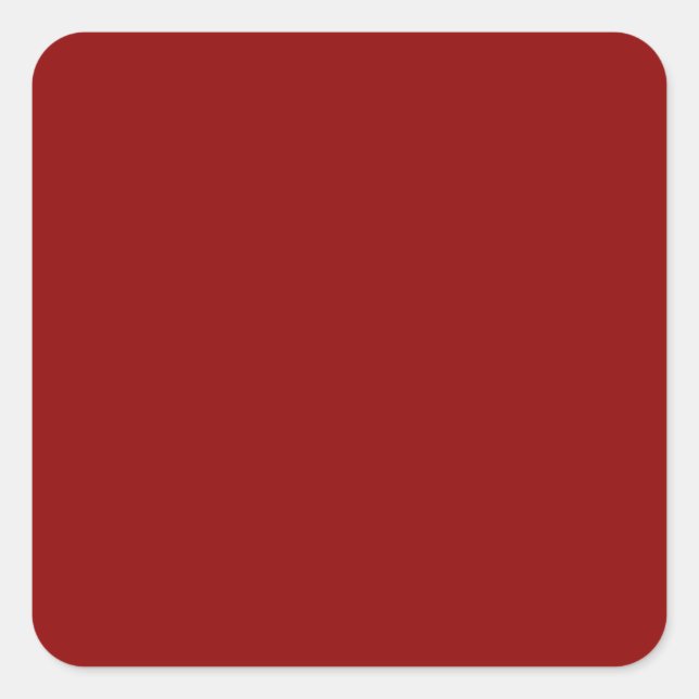 Dark Red Basic One Colour Square Sticker (Front)