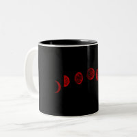 Dark Red & Black Moon Phases Gothic 