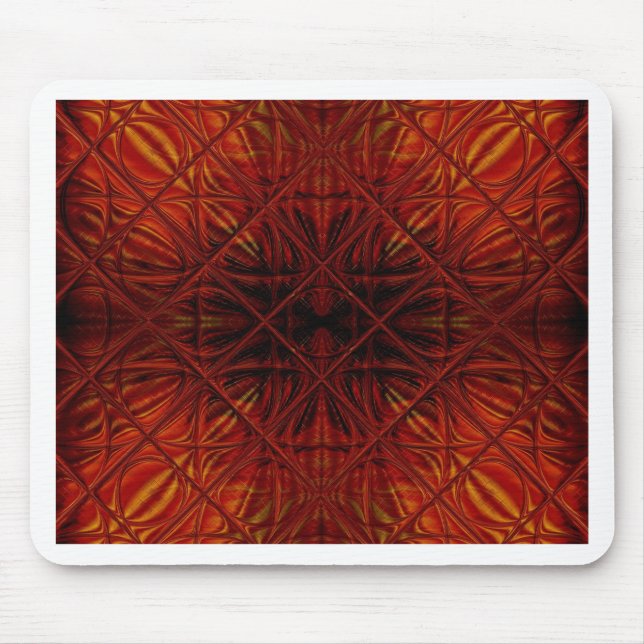 Dark Red Black Pattern Mouse Pad (Front)