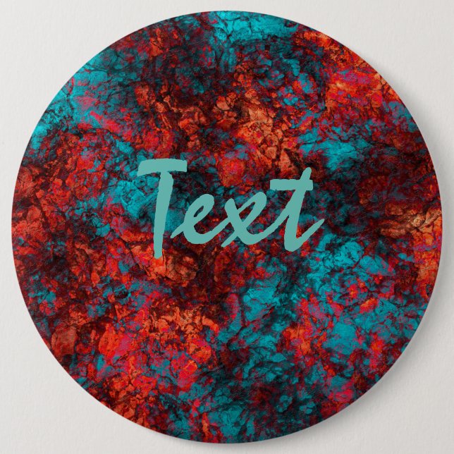 Dark red blue texture textured suede marble granit 6 inch round button (Front)
