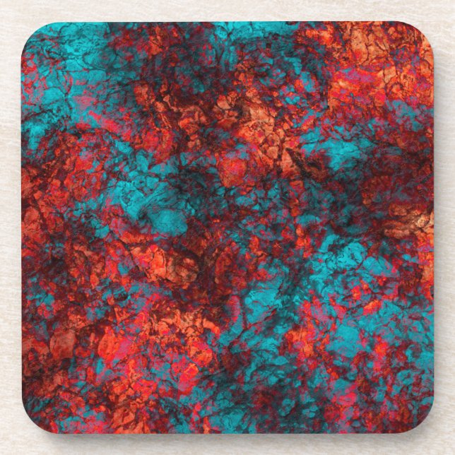 Dark red blue texture textured suede marble granit coaster (Front)