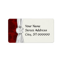 dark red bold damask design