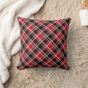 dark red brown black throw pillow