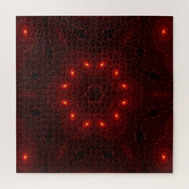 Dark Red Burgandy Gothic Lace Snowflake Jigsaw Puzzle (Vertical)