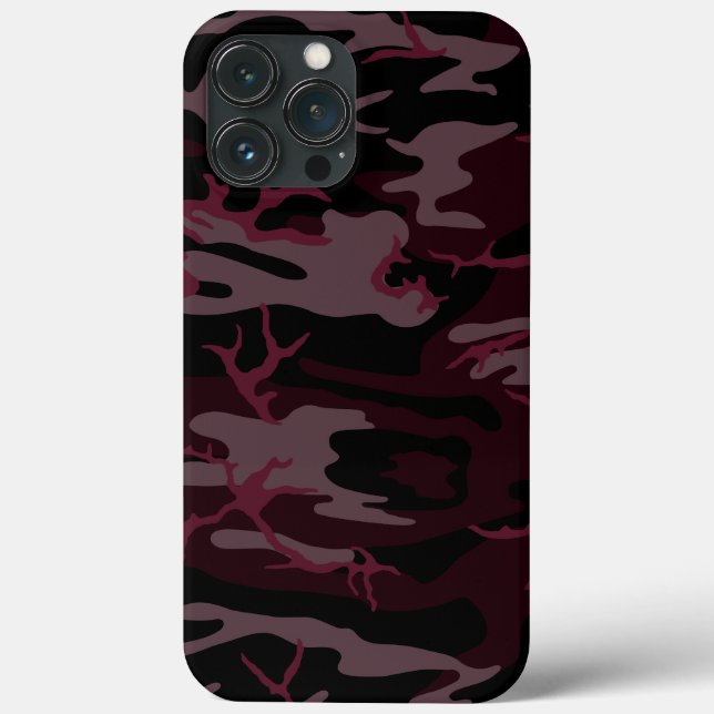 Dark Red Camo Case-Mate iPhone Case (Back)