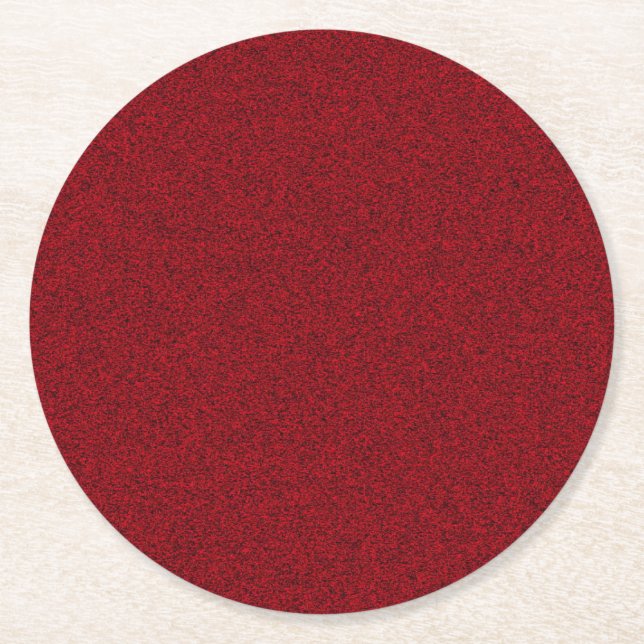 Dark Red Colour Elegant Blank Template Custom Round Paper Coaster (Front)