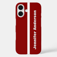 Dark Red Colour Personalized Name