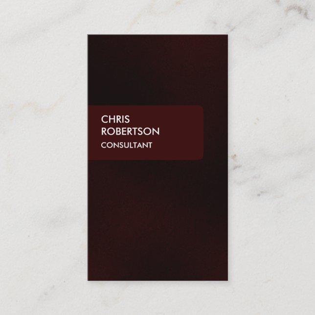 Dark Red Colour Tone Attractive Charm Business Car Card (Front)