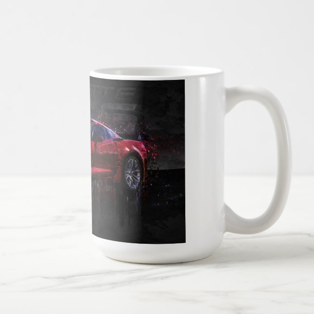 Dark Red Corvette Z06 Coffee Mug (Right)