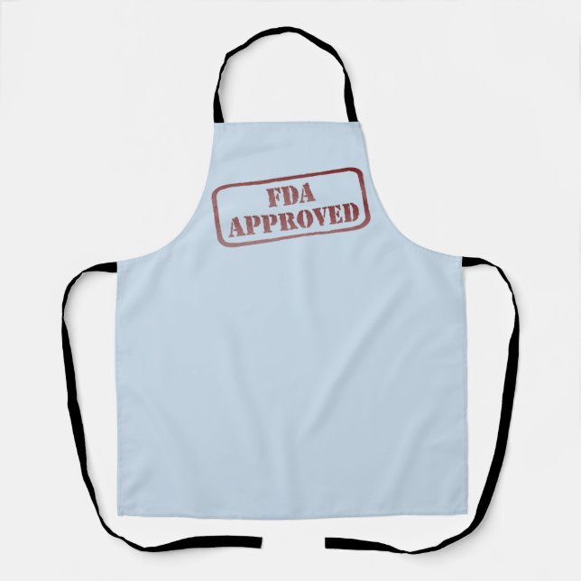 Dark Red Distressed Stamp Funny FDA Approved Humou Apron (Front)