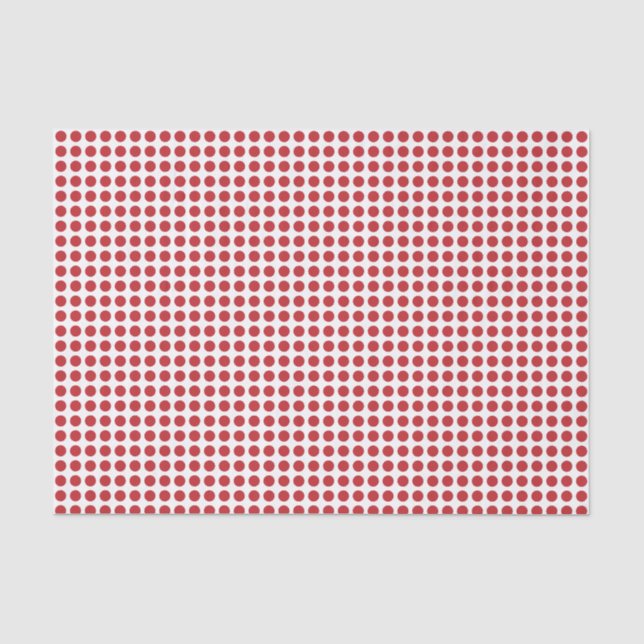 Dark Red Dots on White Tissue Paper (Front)