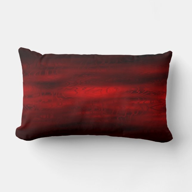 Dark Red Dreams Lumbar Pillow (Front)
