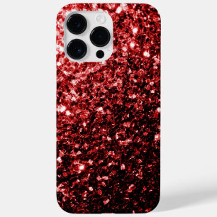 Dark Red faux Glitter sparkles Glamour Case-Mate iPhone 14 Pro Max Case