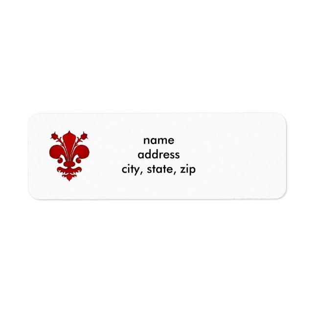 Dark red fleur de lis symbol (Front)