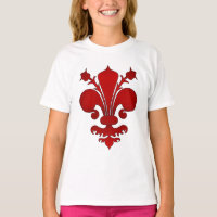 Dark red fleur de lis symbol