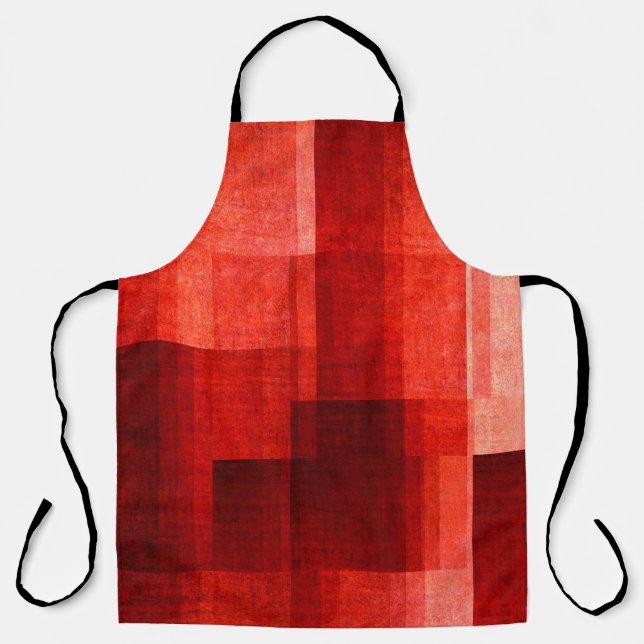 dark red geometric background - coloured textureab apron (Front)