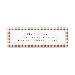 Dark Red Gingham Plaid Custom