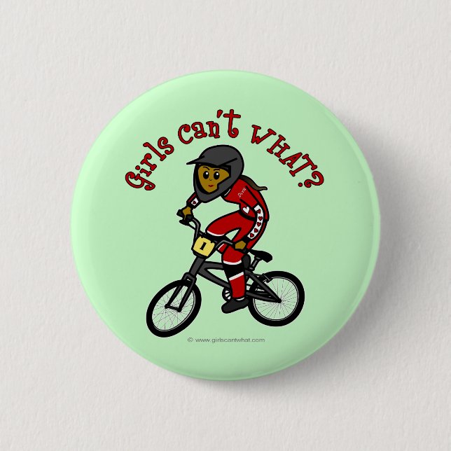 Dark Red Girls BMX 2 Inch Round Button (Front)