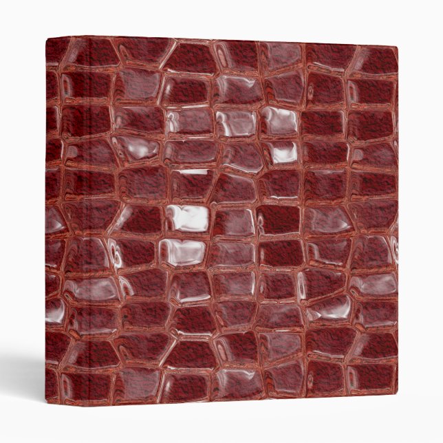 Dark red glass bricks abstract geometric pattern binder (Front/Spine)