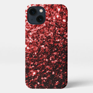 Dark red glitter sparkles iPhone 13 case