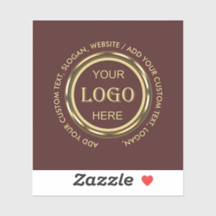 Dark-red gold design,Logo or Photo in gold circle,