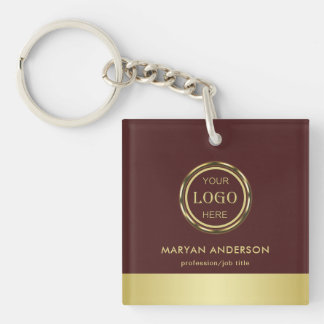 Dark-red gold design,Logo or Photo in gold circle,