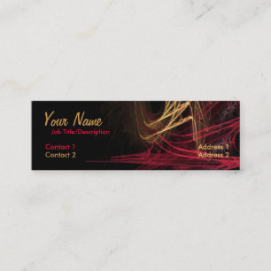 Dark Red & Gold Mini Business Card