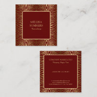 Dark Red & Gold Zebra Stripes Pattern