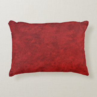Dark Red Leather Pillow, Designers, Patina Accent Pillow