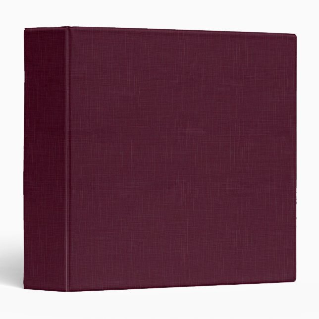 Dark Red Linen Fabric Texture Look Simple Blank Binder (Front/Spine)