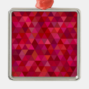Dark Red Mosaic Ceramic Ornament