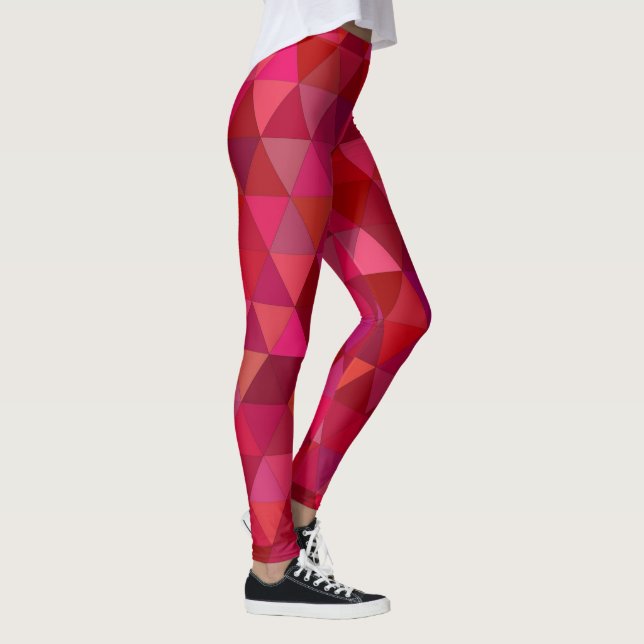 Dark Red Mosaic Leggings (Right)
