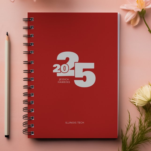 Dark Red Overlapped Year Spiral Weekly Planner (Creator Uploaded)