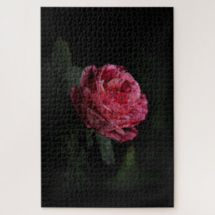 Dark Red Rose Jigsaw Puzzle