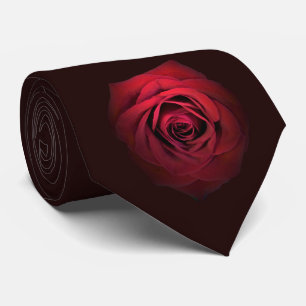 Dark Red Rose Tie