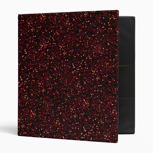 Dark Red Ruby Glitter Binder (Front/Inside)