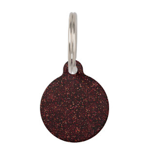 Dark Red Ruby Glitter Pet Tag