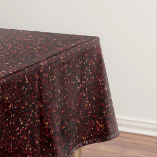 Dark Red Ruby Glitter Tablecloth