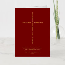 Dark Red Scripture Cross Christmas/Holiday