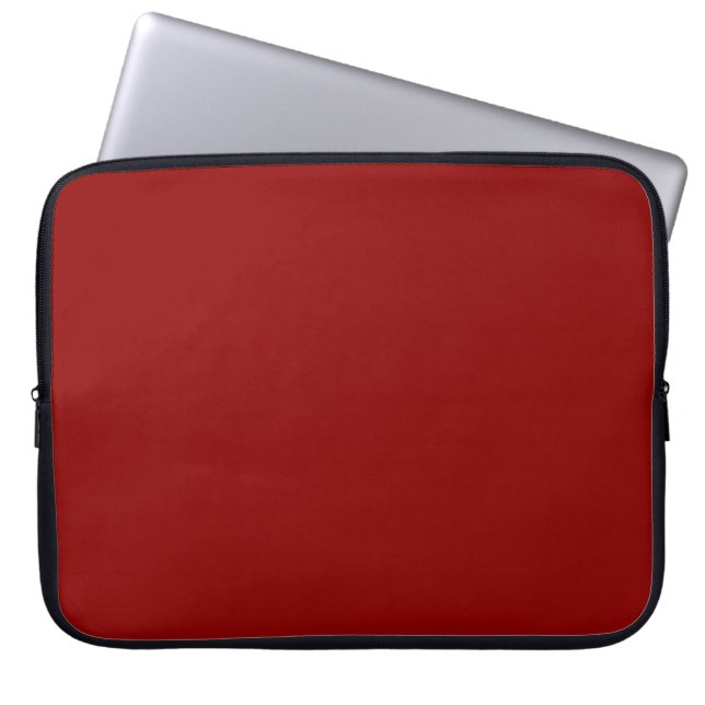 Dark Red Solid Colour Laptop Sleeve (Front)