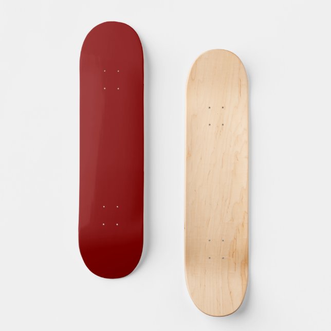 Dark Red Solid Colour Skateboard (Front)