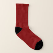 Dark Red (solid colour)  Socks (Left Inside)