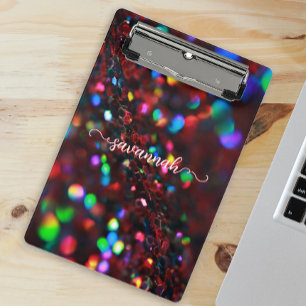 Dark Red Sparkling Mini Clipboard
