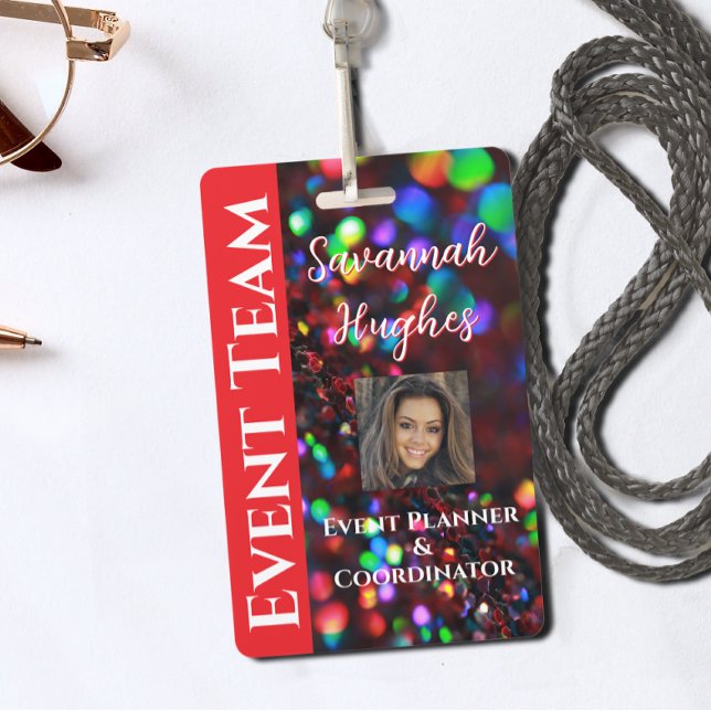 Dark Red Sparkling Photo Badge (Creator Uploaded)