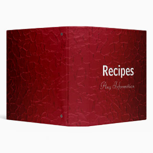 Dark red stainless steel metal Recipes binders