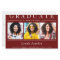 Dark Red Stripes 3 Photo Graduation Invitations