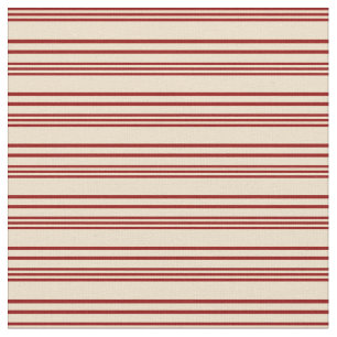 Dark Red & Tan Coloured Stripes Pattern Fabric