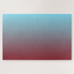 Dark Red to Light Blue Smooth Horizontal Gradient Jigsaw Puzzle