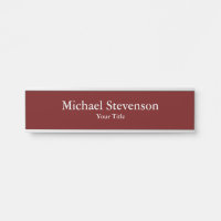 Dark Red Unique Elegant Modern Minimalist